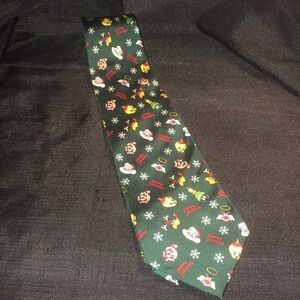 WARNER BROS STUDIO STORE 1996 Christmas Silk Tie